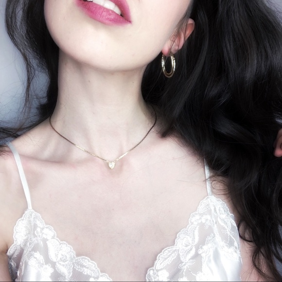 SOLD🌹Vtg Christian Dior Gold Heart Necklace🌹 - Picture 2 of 4